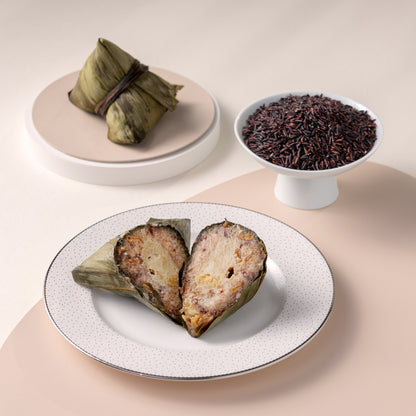 (NEW) Purple Glutinous Rice and Red Bean Alkaline Dumpling | 紫糯米豆沙碱水粽 (素)